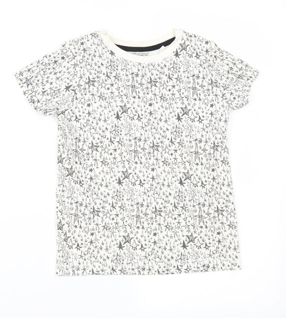NEXT Boys Beige Geometric  Basic T-Shirt Size 4-5 Years