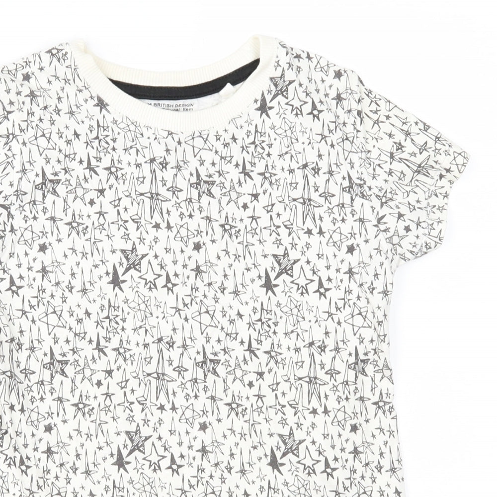 NEXT Boys Beige Geometric  Basic T-Shirt Size 4-5 Years