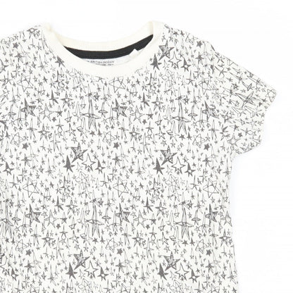 NEXT Boys Beige Geometric  Basic T-Shirt Size 4-5 Years