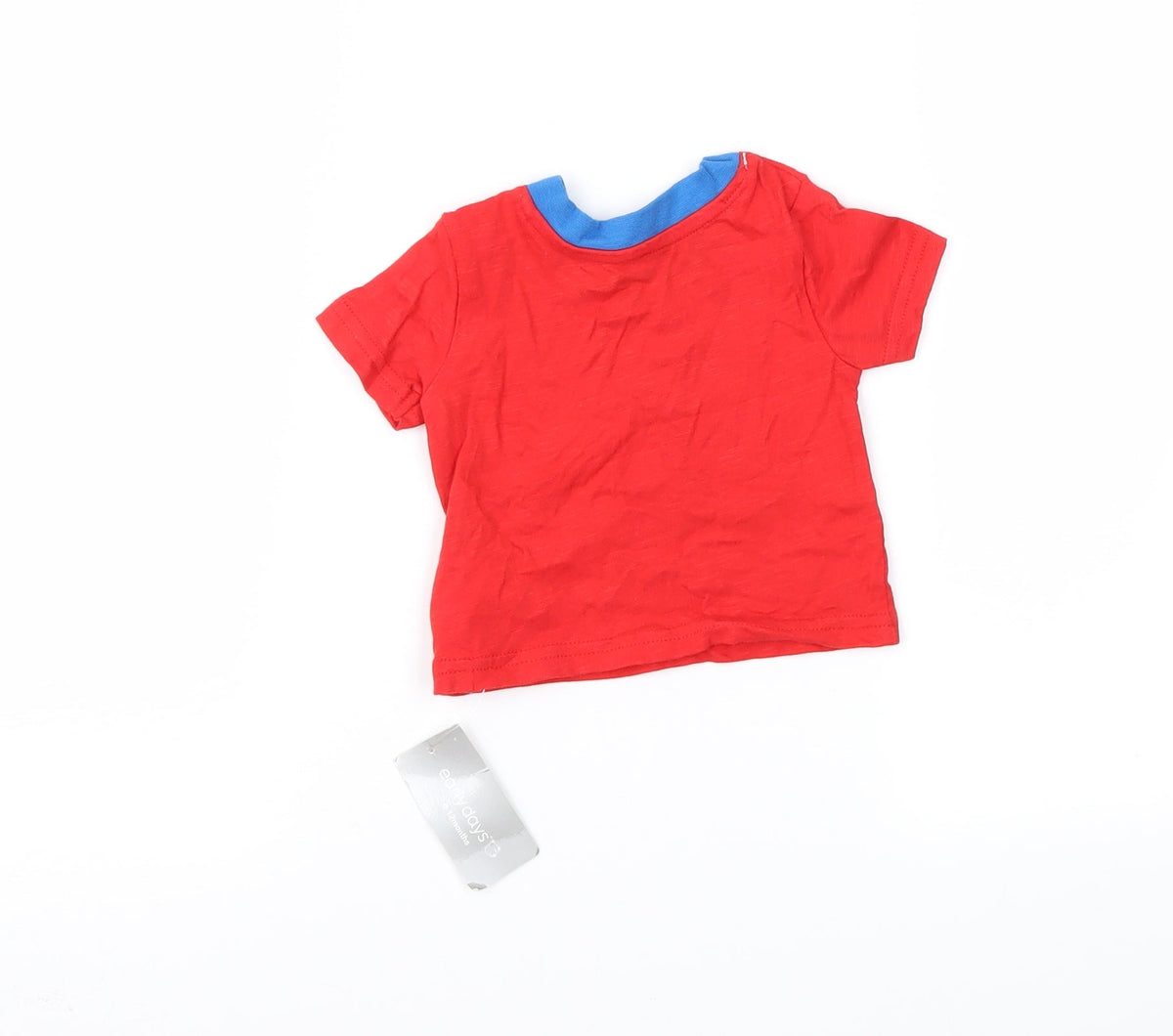 Early Days Boys Red   Basic T-Shirt Size 0-3 Months