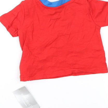 Early Days Boys Red   Basic T-Shirt Size 0-3 Months