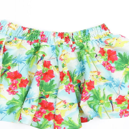 Floozie Womens Multicoloured Floral  Hot Pants Shorts Size 8