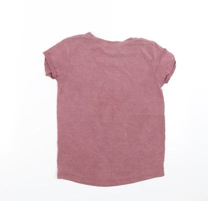 Sainsburys Girls Purple   Basic T-Shirt Size 7 Years