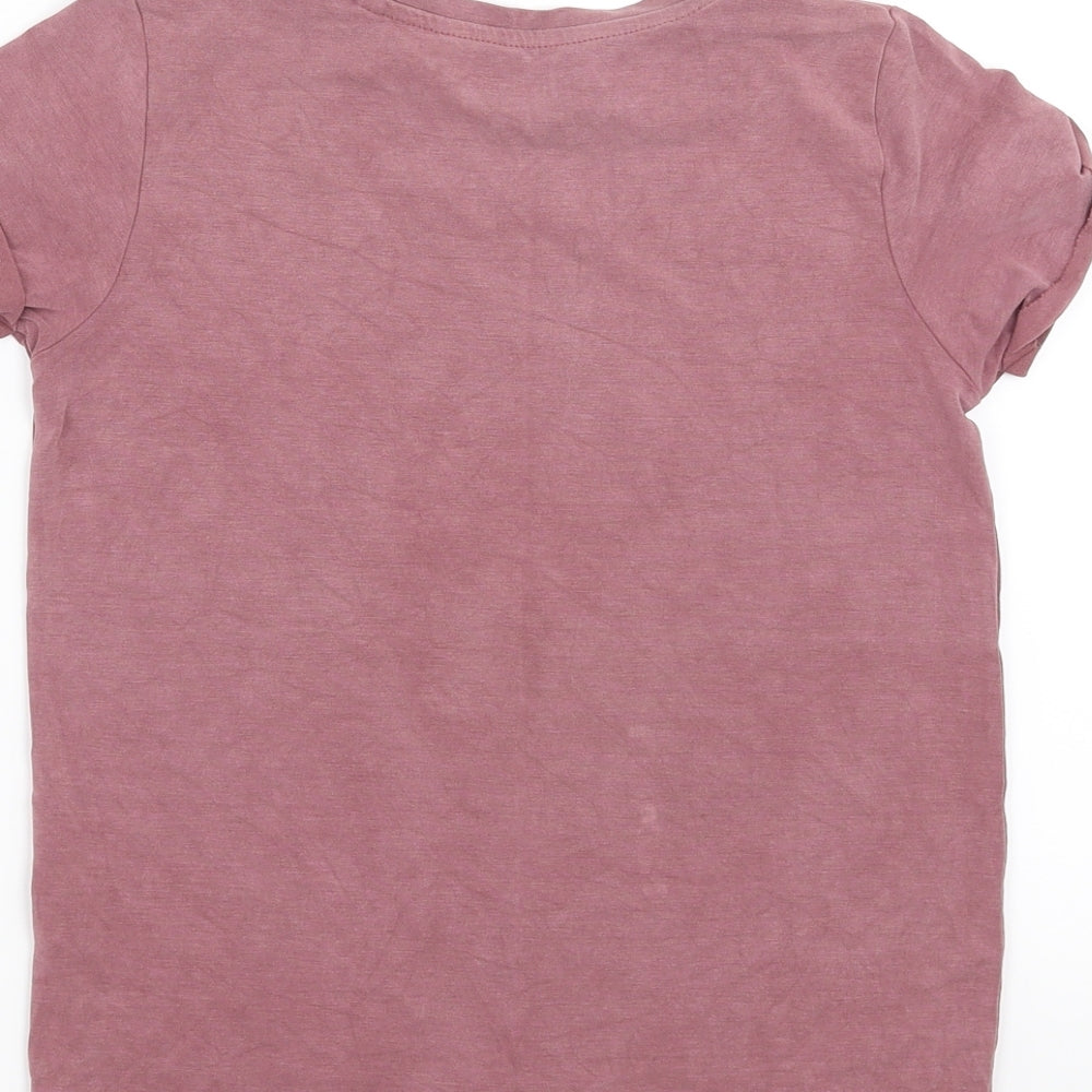 Sainsburys Girls Purple   Basic T-Shirt Size 7 Years