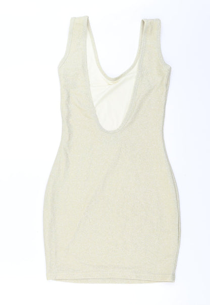 In the Style Womens Gold   Mini  Size 8  - glittery