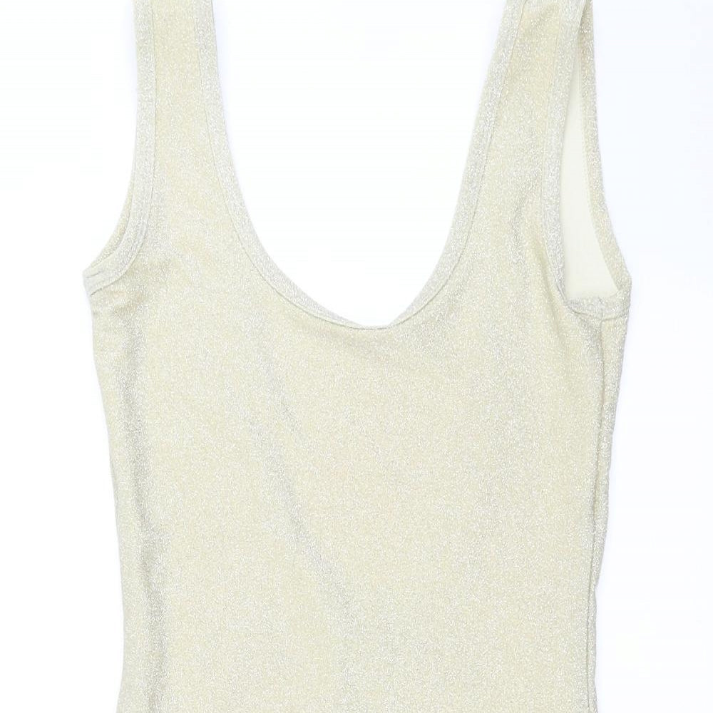 In the Style Womens Gold   Mini  Size 8  - glittery