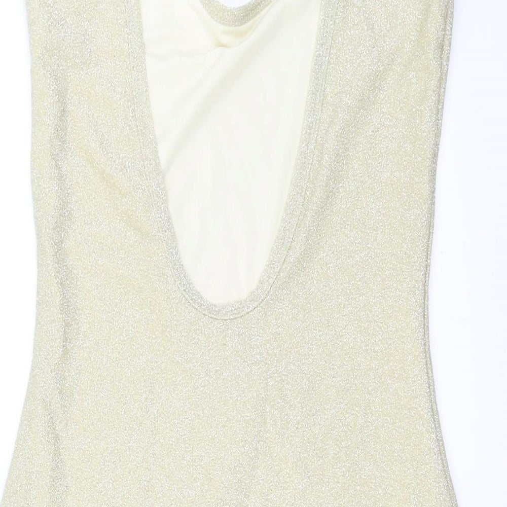 In the Style Womens Gold   Mini  Size 8  - glittery