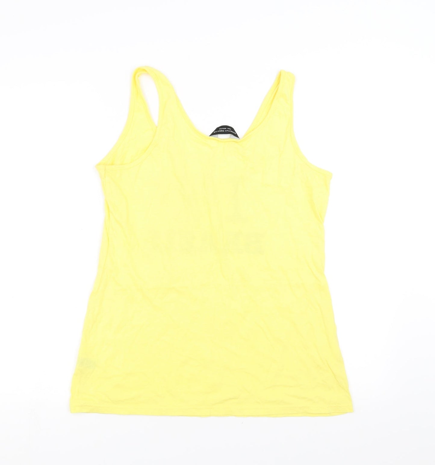 Womens UK Size 14 Dorothy Perkins Yellow Basic Tank