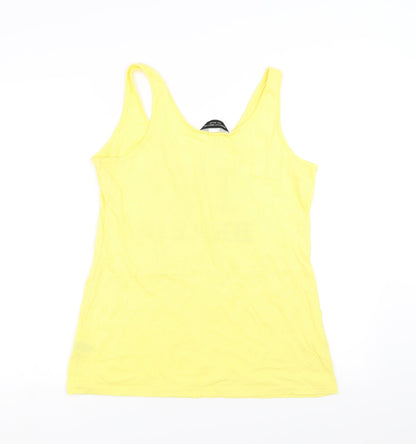 Womens UK Size 14 Dorothy Perkins Yellow Basic Tank