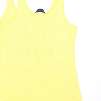 Womens UK Size 14 Dorothy Perkins Yellow Basic Tank