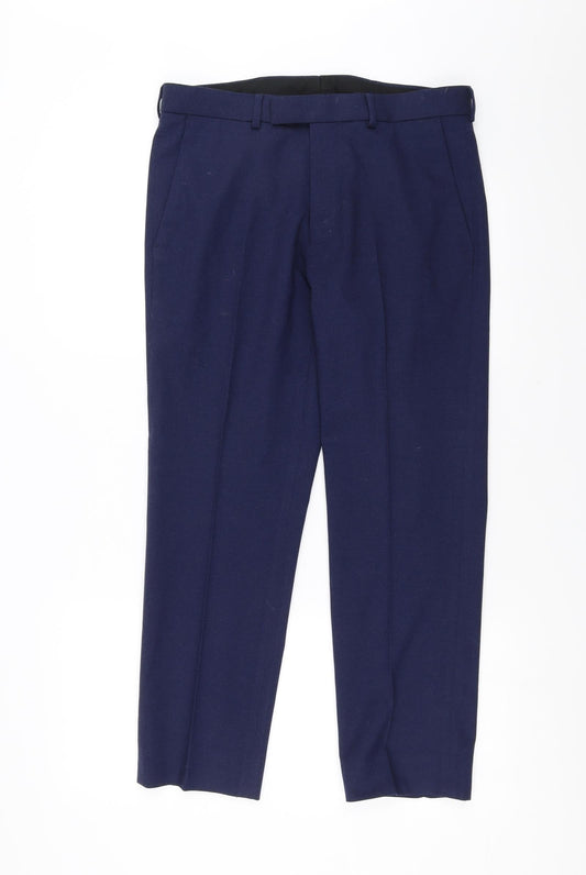 Marks and Spencer Mens Blue   Trousers  Size 30 in L26 in