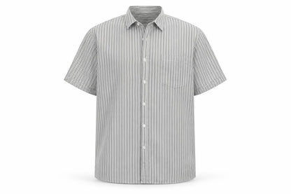 Dunnes Mens Grey Striped   Button-Up Size XL