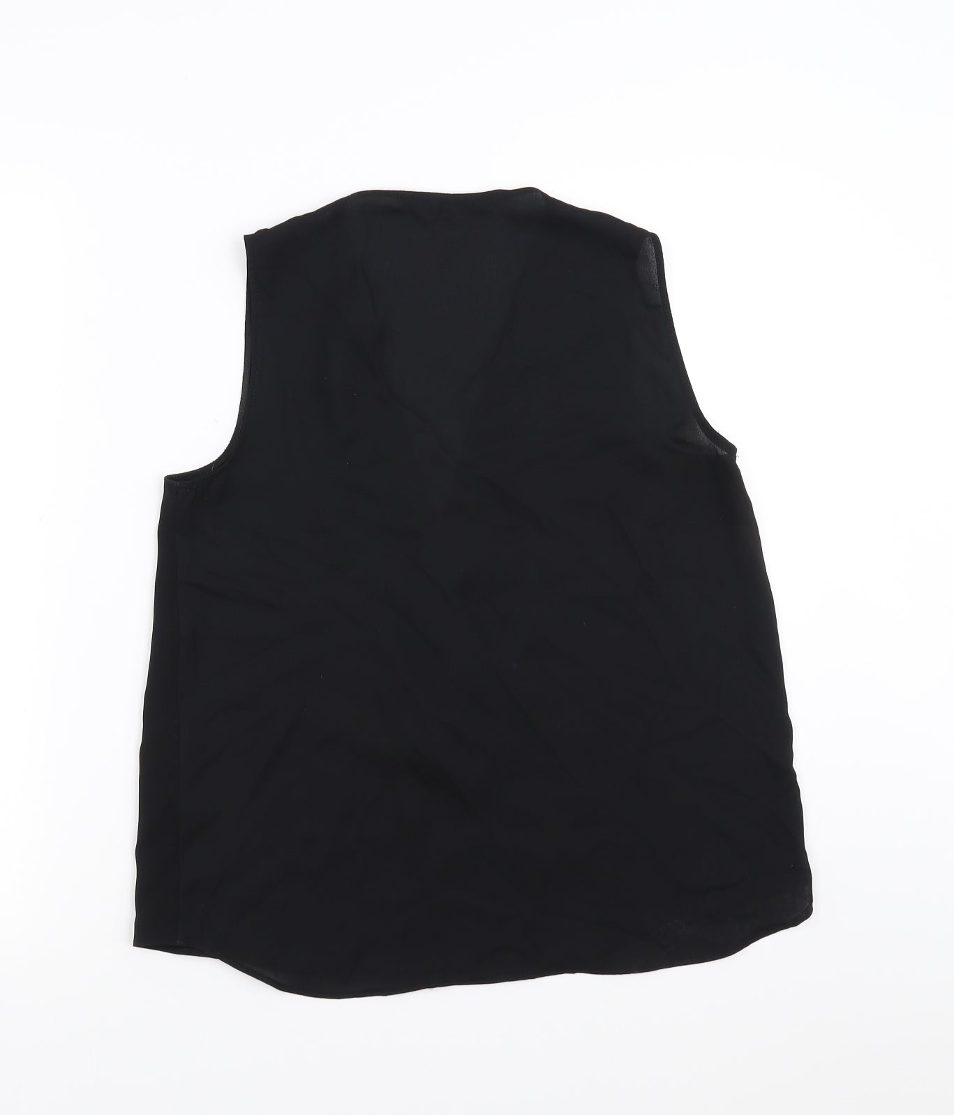 Womens UK Size S Zara Black Basic Blouse