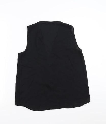 Womens UK Size S Zara Black Basic Blouse