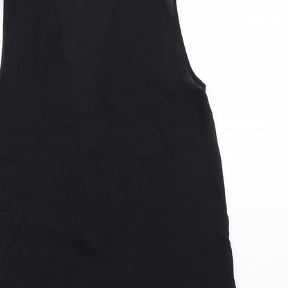 Womens UK Size S Zara Black Basic Blouse