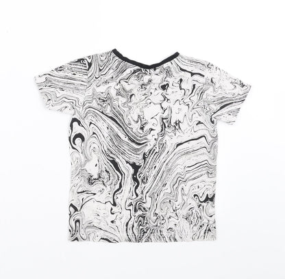 George Boys White   Basic T-Shirt Size 2-3 Years  - Marble effect