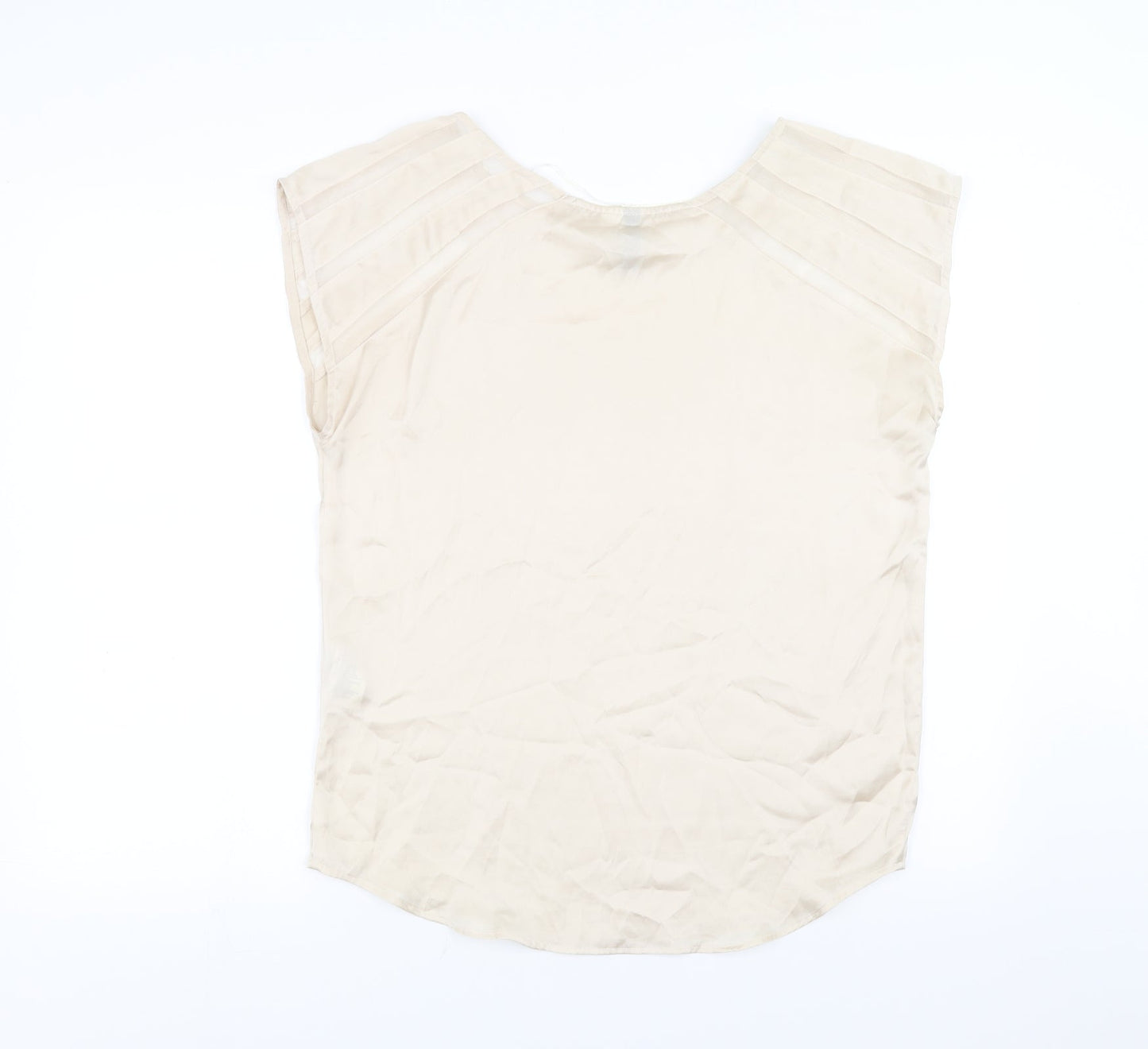 Womens UK Size 10 Divided by H&M Beige Basic Blouse