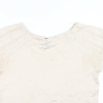 Womens UK Size 10 Divided by H&M Beige Basic Blouse