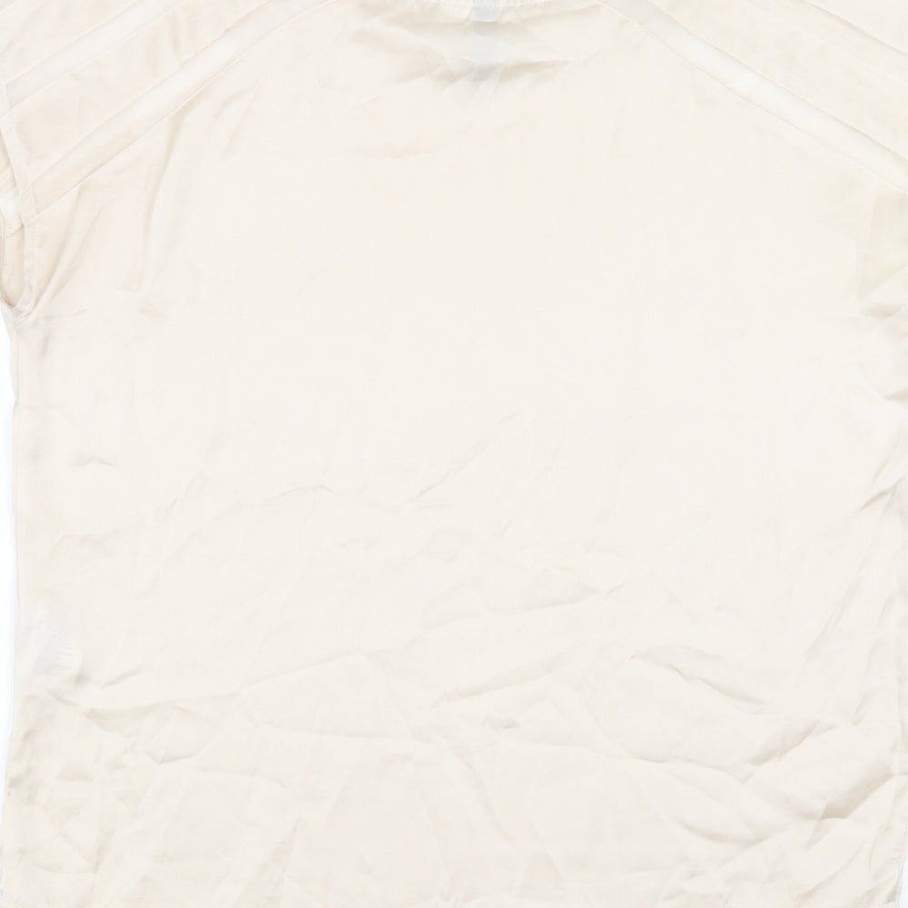 Womens UK Size 10 Divided by H&M Beige Basic Blouse