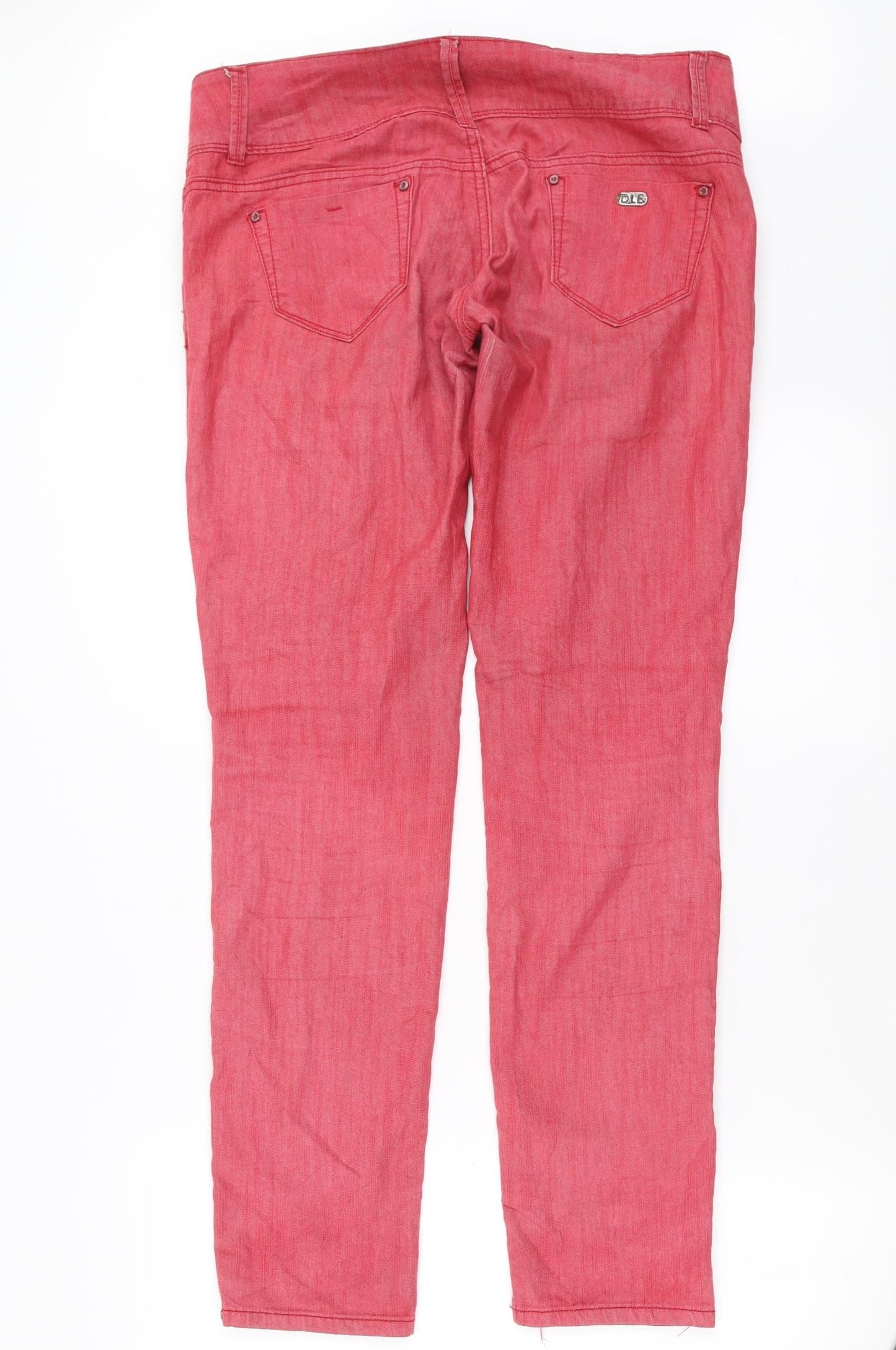 dele Womens Pink  Denim Straight Jeans Size 12 L31 in