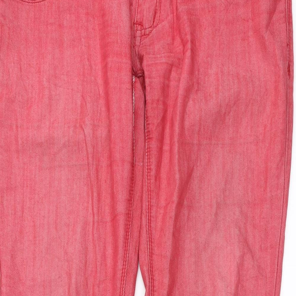 dele Womens Pink  Denim Straight Jeans Size 12 L31 in