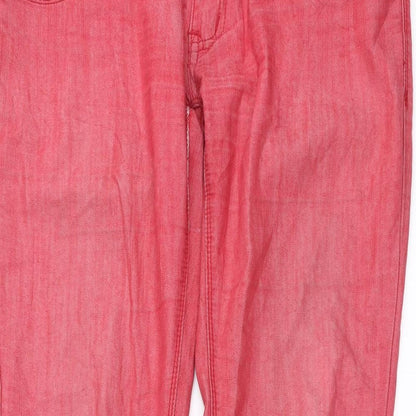 dele Womens Pink  Denim Straight Jeans Size 12 L31 in