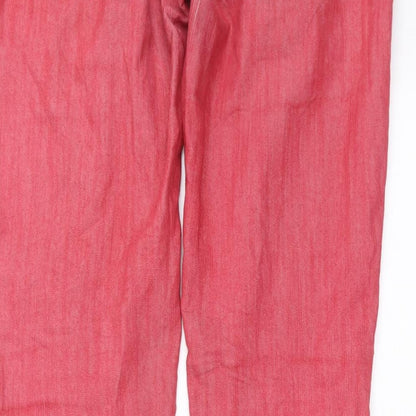 dele Womens Pink  Denim Straight Jeans Size 12 L31 in