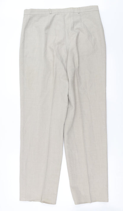 Womens UK Size 18 Preworn Regular Fit  Beige Trousers