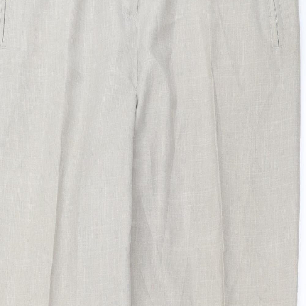 Womens UK Size 18 Preworn Regular Fit  Beige Trousers