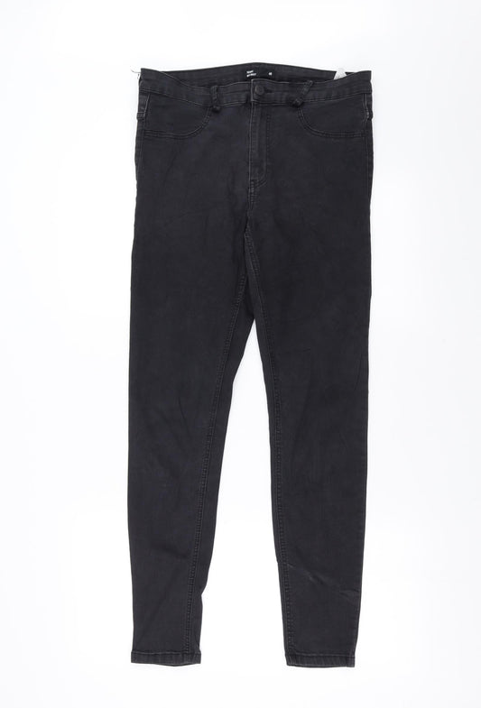 Womens UK Size 12 sinsay Extra-Slim Fit Skinny Black Jeans
