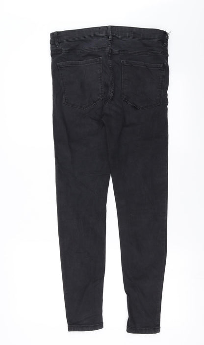 Womens UK Size 12 sinsay Extra-Slim Fit Skinny Black Jeans