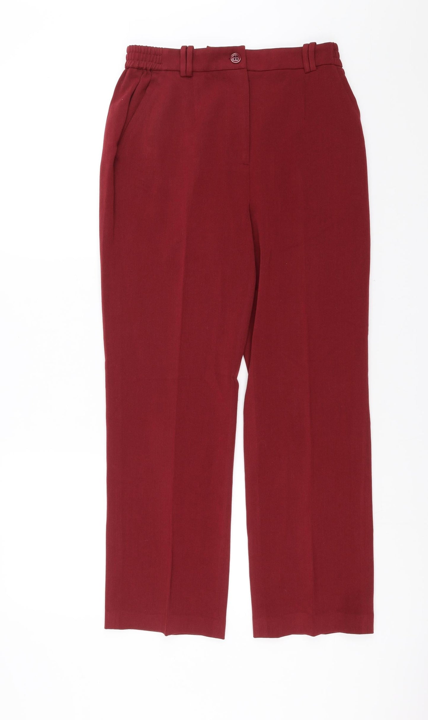 Womens UK Size 10 Oscar B Regular Fit  Red Trousers