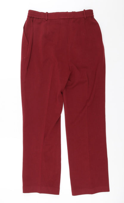 Womens UK Size 10 Oscar B Regular Fit  Red Trousers