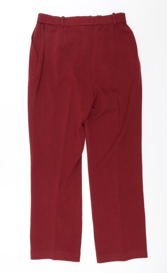 Womens UK Size 10 Oscar B Regular Fit  Red Trousers