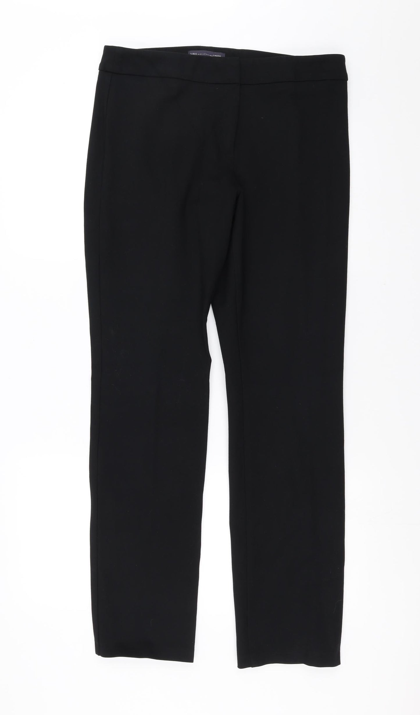 Womens UK Size 12 Marks and Spencer Slim Fit  Black Trousers