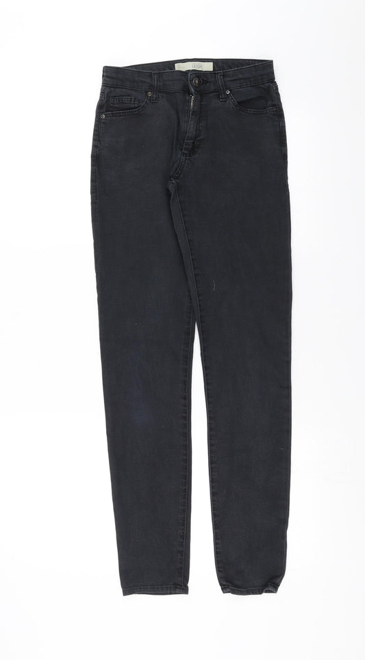 Topshop Womens Black  Denim Skinny Jeans Size 26 in L30 in