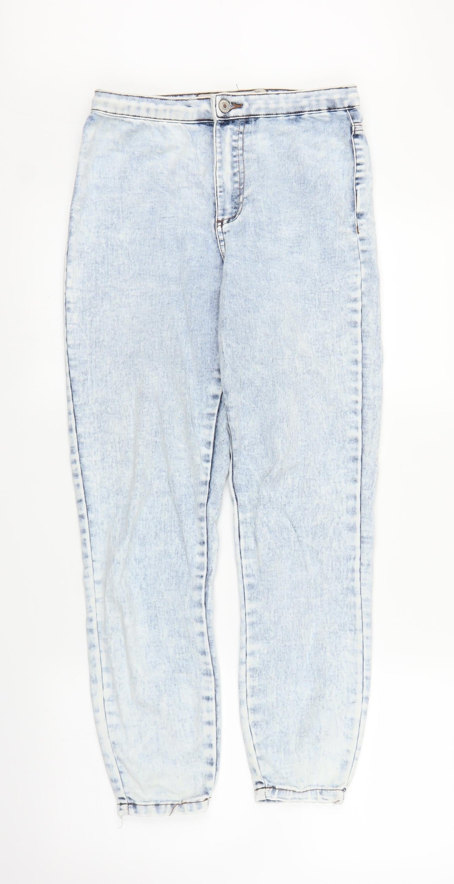 Primark Womens Blue  Denim Mom Jeans Size 10 L25 in