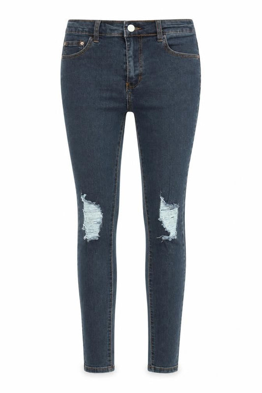 Womens UK Size 10 PRETTYLITTLETHING Regular Fit Skinny Blue Jeans