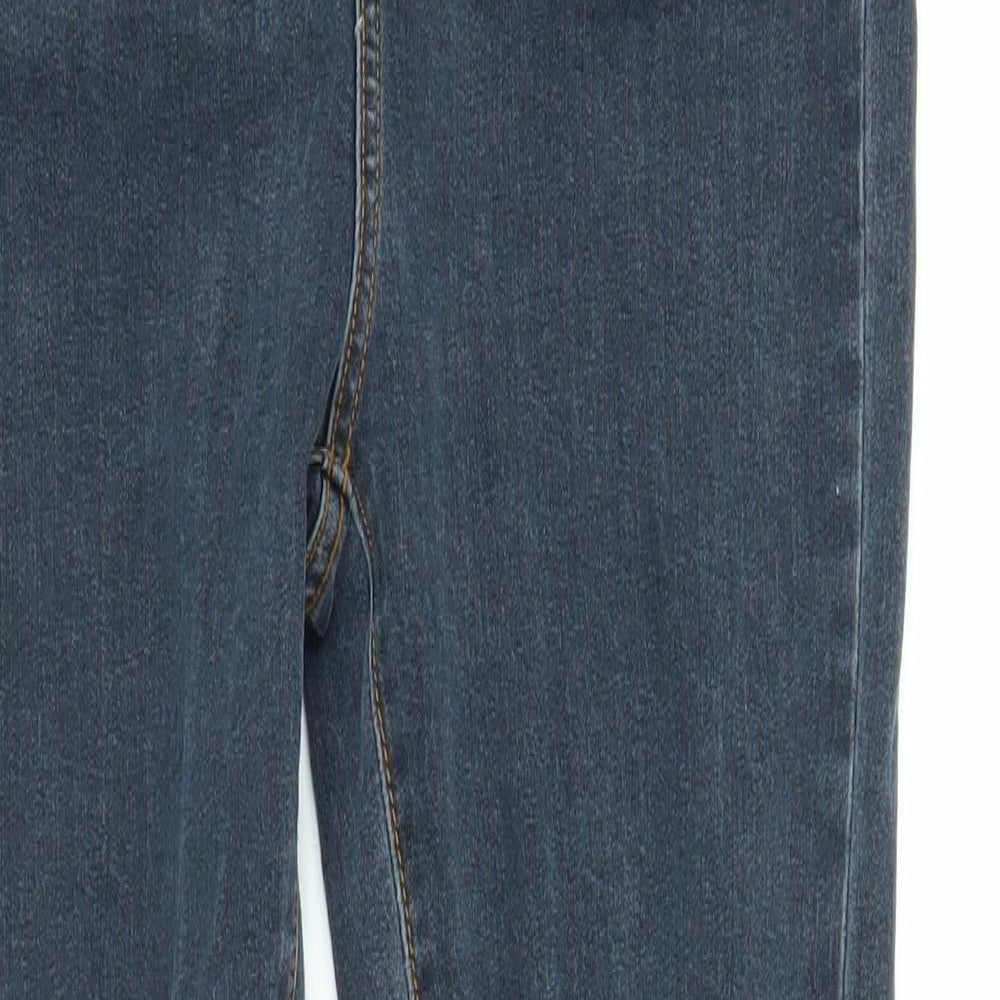 PRETTYLITTLETHING Womens Blue  Denim Skinny Jeans Size 10 L28 in