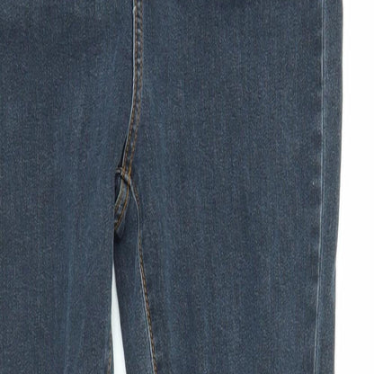 PRETTYLITTLETHING Womens Blue  Denim Skinny Jeans Size 10 L28 in