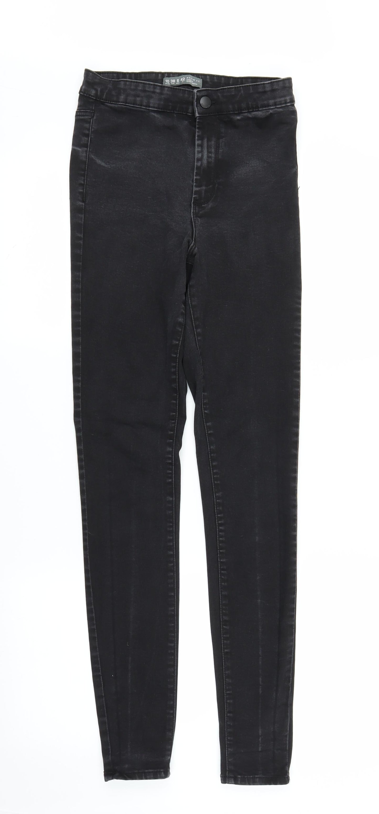 Primark Womens Black  Denim Skinny Jeans Size 10 L31 in