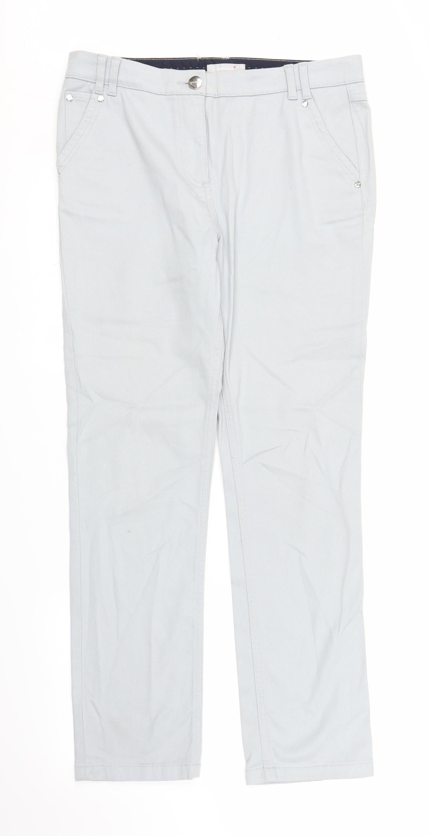 Womens UK Size 12 M&S Regular Fit Carpenter Grey Trousers