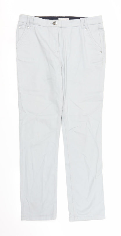 Womens UK Size 12 M&S Regular Fit Carpenter Grey Trousers