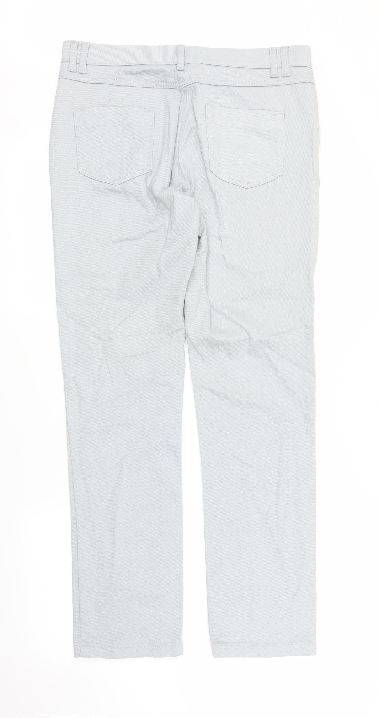 M&S Womens Grey  Denim Carpenter Trousers Size 12 L29 in