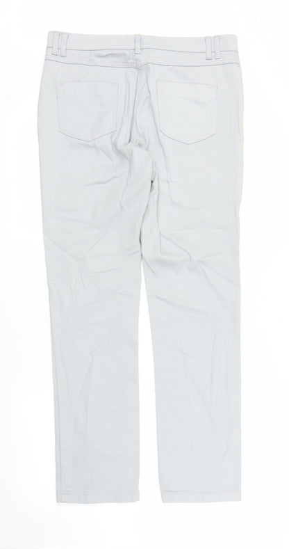 M&S Womens Grey  Denim Carpenter Trousers Size 12 L29 in