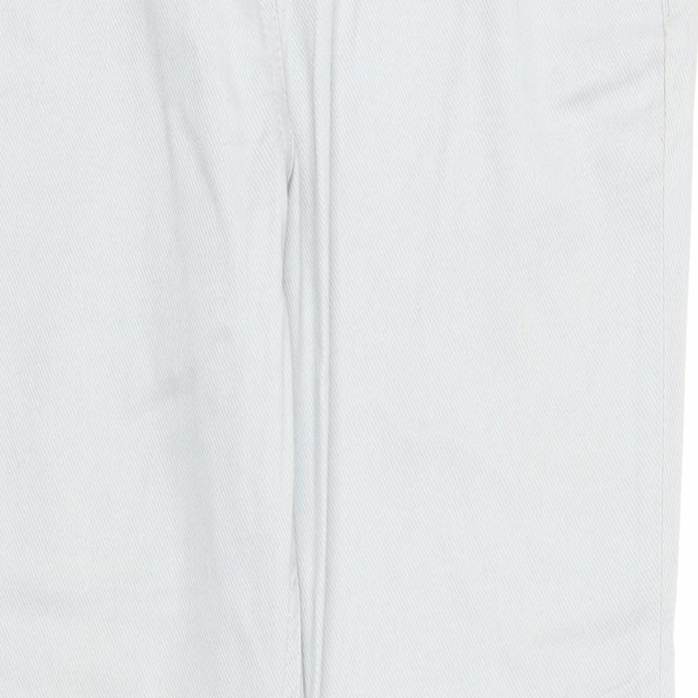 M&S Womens Grey  Denim Carpenter Trousers Size 12 L29 in