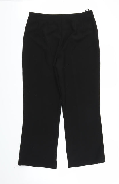 Mia Moda Womens Black   Trousers  Size 12 L25 in