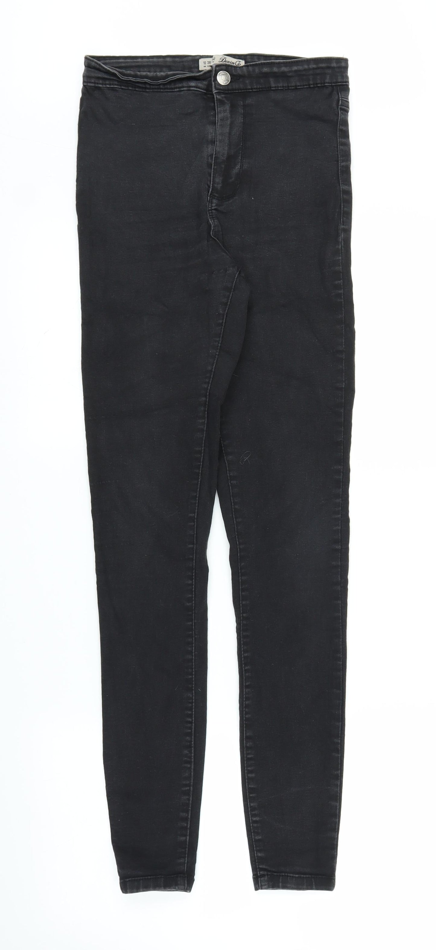 Primark Womens Black  Denim Skinny Jeans Size 10 L29 in