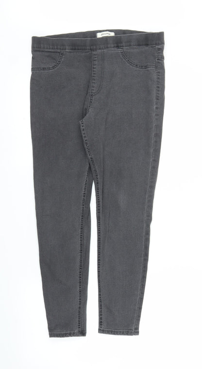 M&S Womens Grey   Skinny Jeans Size 12 L25 in