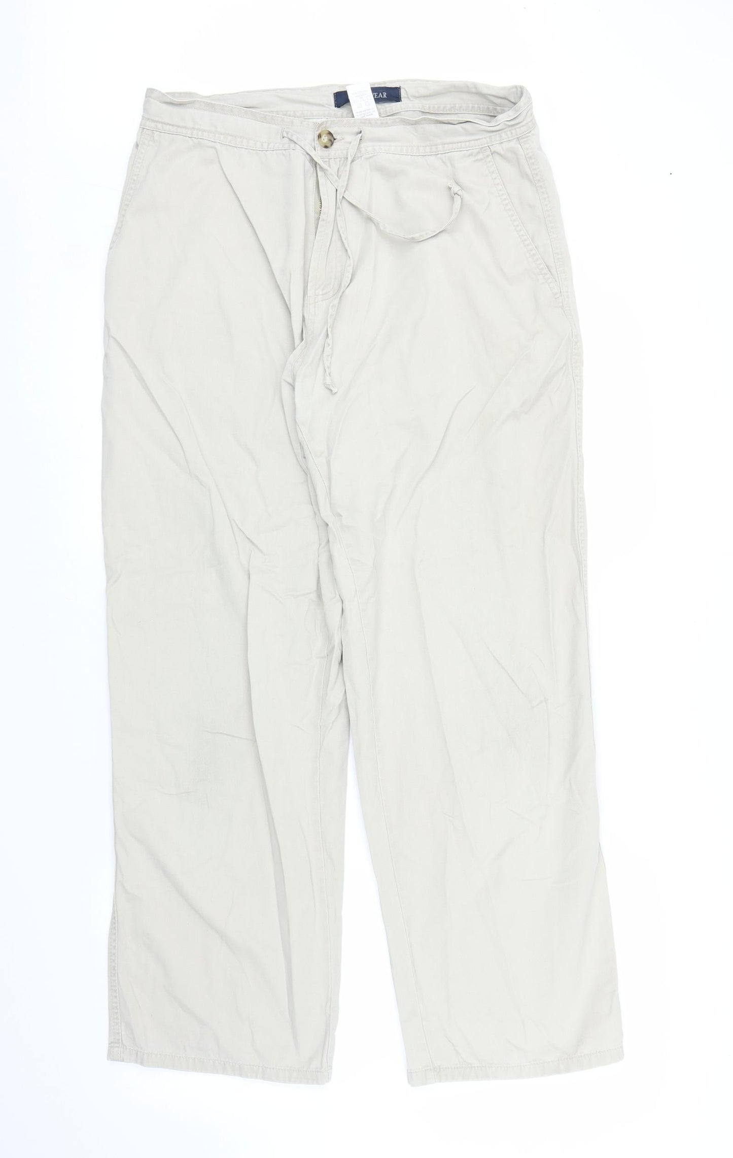 Womens UK Size 16 St Bernard Regular Fit Carpenter Beige Trousers